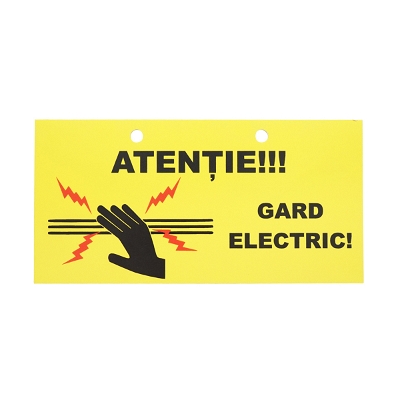 Placuta avertizare gard electric
