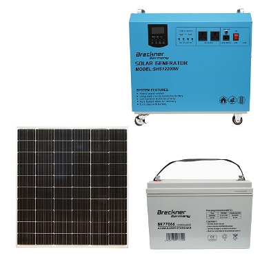 Kit sistem solar fotovoltaic mobil 600W, 12V/50Ah cu invertor PMW 800W Breckner Germany