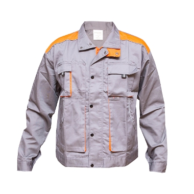 Jacheta de lucru poliester cu bumbac, gri/portocaliu marimea 48, 235g/m2 Breckner Germany