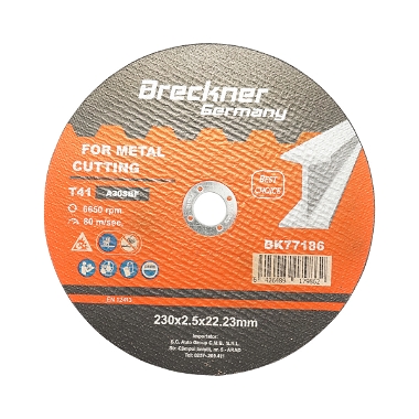 Panza disc flex pentru taiere metal T41 230x2.5x22mm Breckner Germany