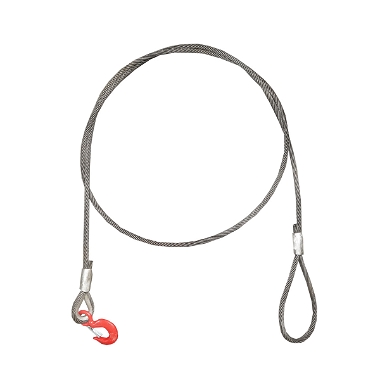 Cablu/sufa troliu din otel cu grosime de 14mm si lungime de 4m, carlig si inel pentru tractat sau ridicat