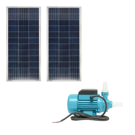 Pompa apa de suprafata 12V, 180W, 1.5m3/h cu panou solar fotovoltaic 2x100W Breckner Germany