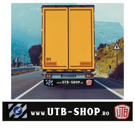 Aparatoare noroi pentru camion 240x35cm din cauciuc rezistent inscriptionat cu UTB SHOP