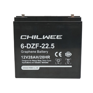 Baterie VRLA cu gel pentru bicicleta electrica cu grafen 6-DZF-22.5, 12V, 28Ah-20HR CHILWEE