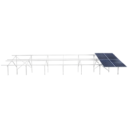 Sistem complet montare, structura pe sol pentru 22 panouri solare fotovoltaice 13KW unghi 25 grade Breckner Germany