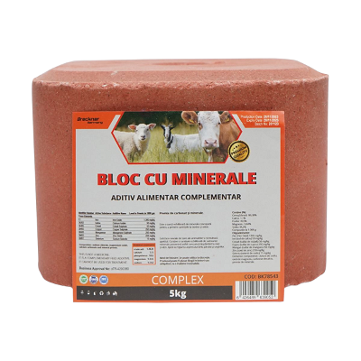 Bloc sare 5kg cu complex minerale pentru animale Breckner Germany