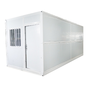 Container tip casa pliabil 5800x2460x2510mm cu usa 2 geamuri, cabina dus, wc si 2 paturi supraetajat