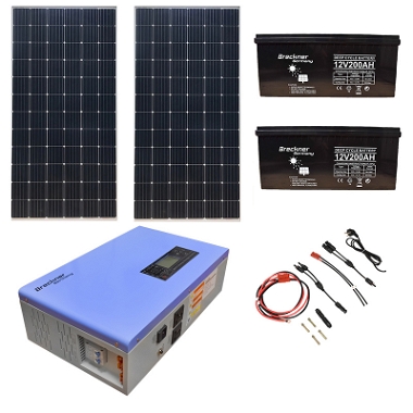 Sistem kit panou solar fotovoltaic cu invertor 700W, cablu electric si accesorii de conectare Breckner Germany
