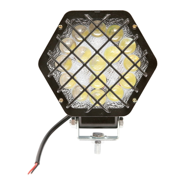 Lampa proiector hexagonal cu lumina alba si grilaj 16 LED-uri 12/24V, 125mm Breckner Germany