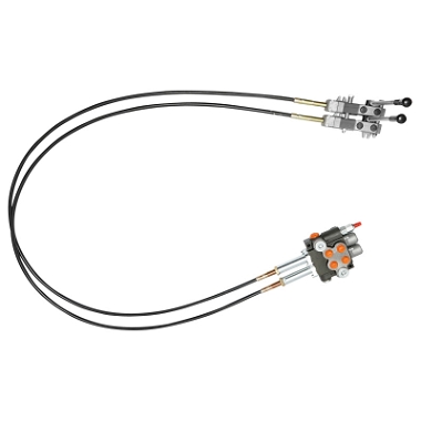 Distribuitor hidraulic cu 2 manete, lungime cablu 2.5m presiune 250 bar debit 40L/min Breckner Germany