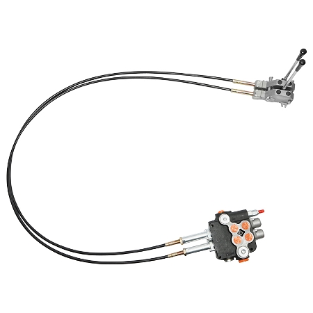 Distribuitor hidraulic cu 2 manete, lungime cablu 2.5m presiune 250 bar debit 80L/min Breckner Germany