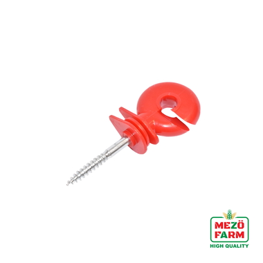 Izolator inelar premium rosu 91x35mm pentru gard electric Mezofarm
