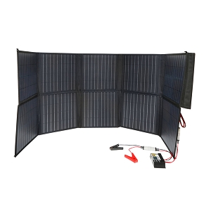 Panou solar 200W cu regulator tensiune 12/24V, 20A, 10 segmente (370x370x70mm) portabil tip valiza Breckner Germany