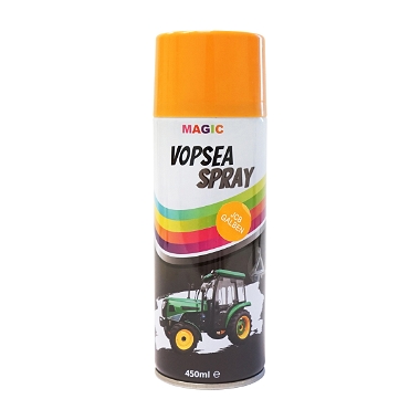 Spray vopsea auto galben tip JCB profesionala cu uscare rapida 450ml MAGIC