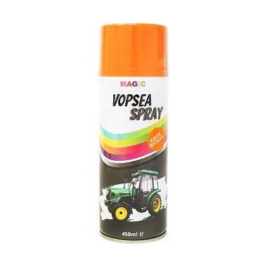 Spray vopsea auto portocaliu tip Kubota profesionala cu uscare rapida 450ml MAGIC